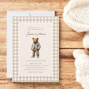 Vintage Teddy  Baby Shower Invitation