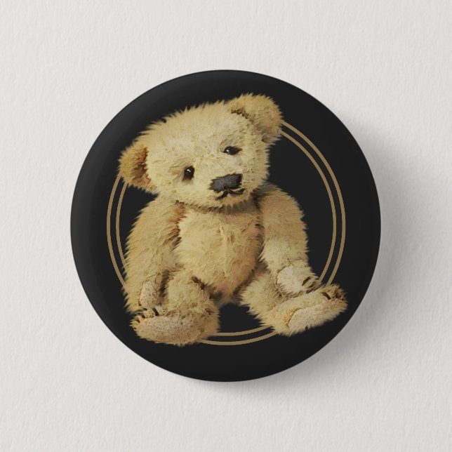 Vintage Teddy Bear 6 Cm Round Badge (Front)