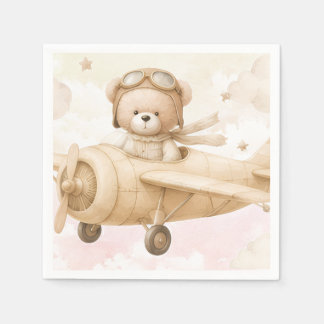 Vintage Teddy Bear Baby Shower Invitation Napkin