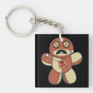 Vintage Teddy Bear Voodoo Doll Key Ring