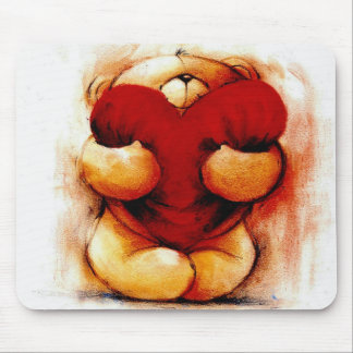 Vintage Teddy with Heart Mouse Mat