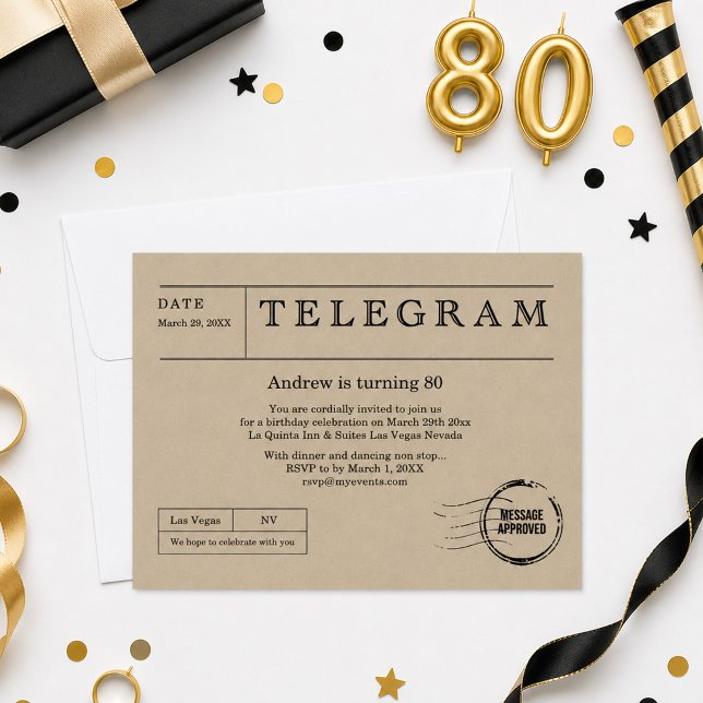 Vintage Telegram Invitation (Creator Uploaded)