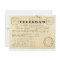 Vintage Telegram Invitation Card