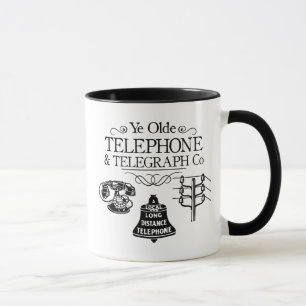 Vintage Telephone and WiFi Mug