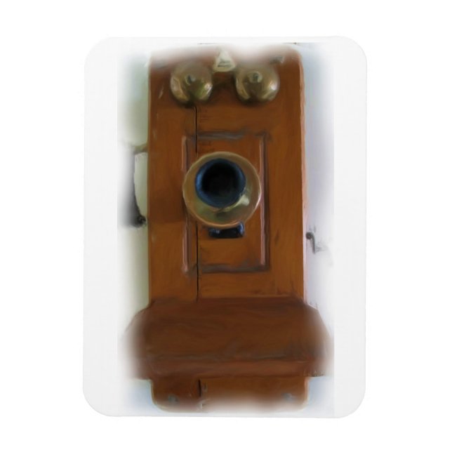 Vintage Telephone Flexible Magnet (Vertical)