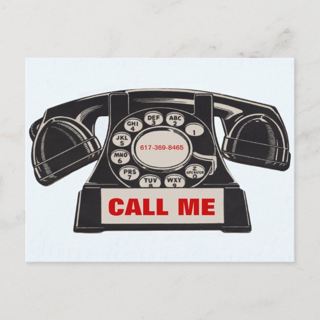 Vintage Telephone Real Estate Prospecting Postcard (Front)