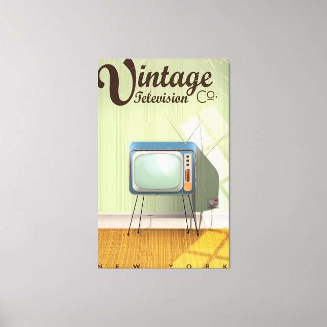 Vintage Television Co. Commercial Canvas Print (Front)