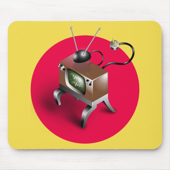 Vintage Television Design - Mouse Pad (Front)