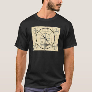Vintage Television Sign Off Test Pattern T-Shirt
