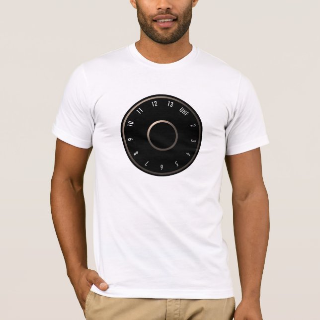 Vintage Television VHF Dial T-Shirt (Front)