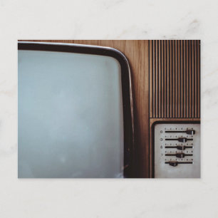 Vintage television with dials postcard