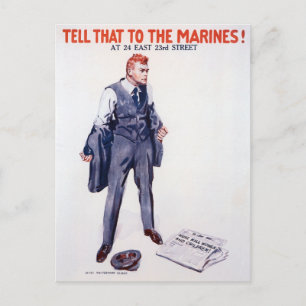 Vintage Tell that to the Marines Recruitment Postcard
