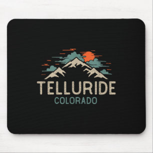 Vintage Telluride Colorado Retro Mountain Mouse Mat