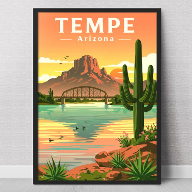 Vintage Tempe Arizona Poster (Creator Uploaded)