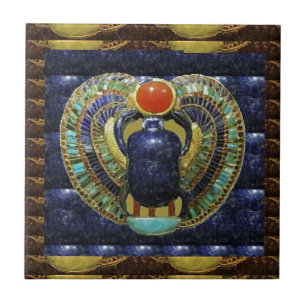 VINTAGE Temple Arts from Egypt PYRAMIDS Tile