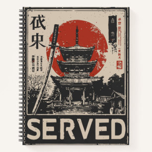 Vintage Temple Service Military Honour Art Notebook