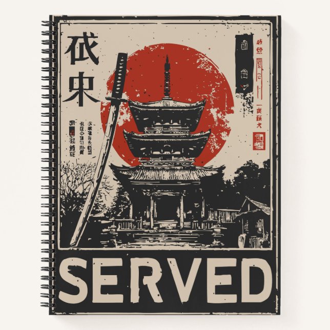Vintage Temple Service | Military Honour Art Notebook (Front)