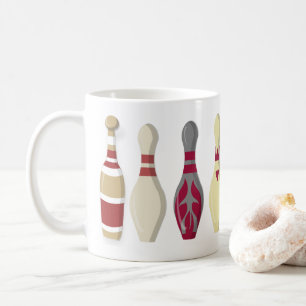 Vintage Ten Pin Bowling Pins Coffee Mug