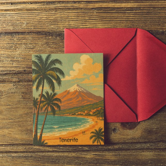 Vintage Tenerife Canary Island Mount Teide Travel  Postcard (Vintage Tenerife Canary Island Mount Teide Travel Postcard)