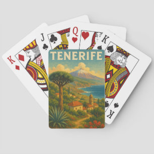 Vintage Tenerife Canary Islands Landscape Playing Cards