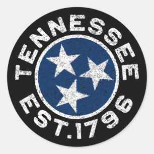 Vintage Tennessee Classic Round Sticker