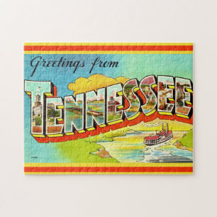 Vintage Tennessee Greeting Postcard 11x14 Jigsaw Puzzle