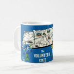 Vintage Tennessee Map Mug<br><div class="desc">It's a colourful illustrated postcard map of the State of  Tennessee  - The Volunteer State!</div>