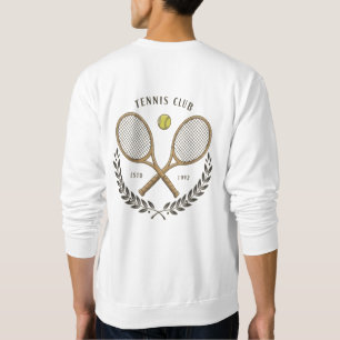 Vintage Tennis Club Hoodie Personalised Retro