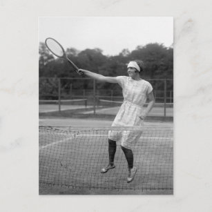 Vintage Tennis Outfit, 1920s Postcard