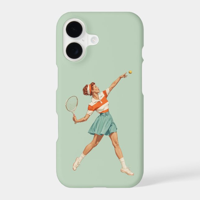 Vintage Tennis Serve Illustration (Back)
