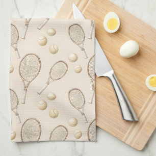 Vintage tennis tea towel
