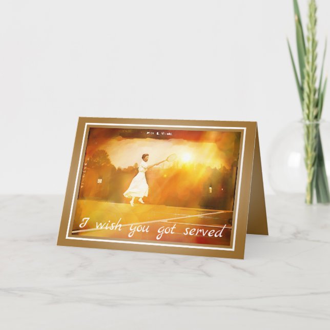 vintage tennis trick photo card (Front)