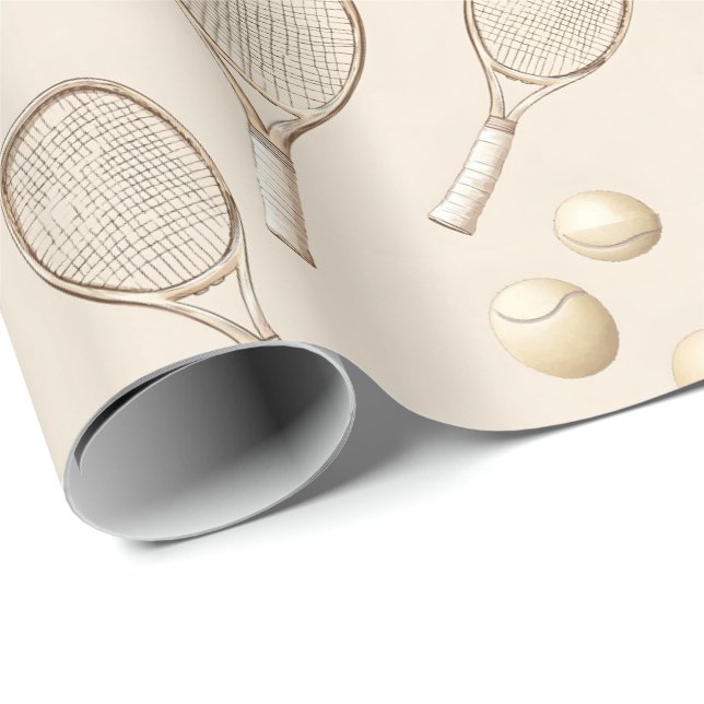 Vintage tennis wrapping paper (Roll Corner)