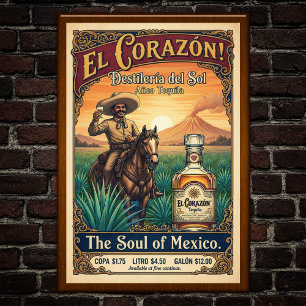 Vintage Tequila Advertising Poster