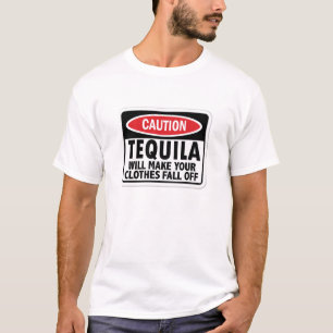 Vintage Tequila caution sign t-shirt
