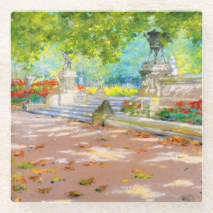 Vintage Terrace, Prospect Park (1887) drawing Glass Coaster