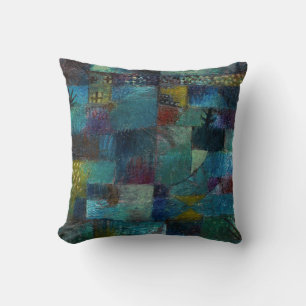 Vintage Terraced Garden (1920)  by Paul Klee Cushion