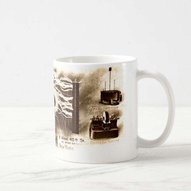 Vintage Tesla Letterhead Coffee Mug (Right)