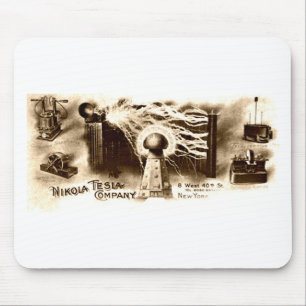 Vintage Tesla Letterhead Mouse Mat