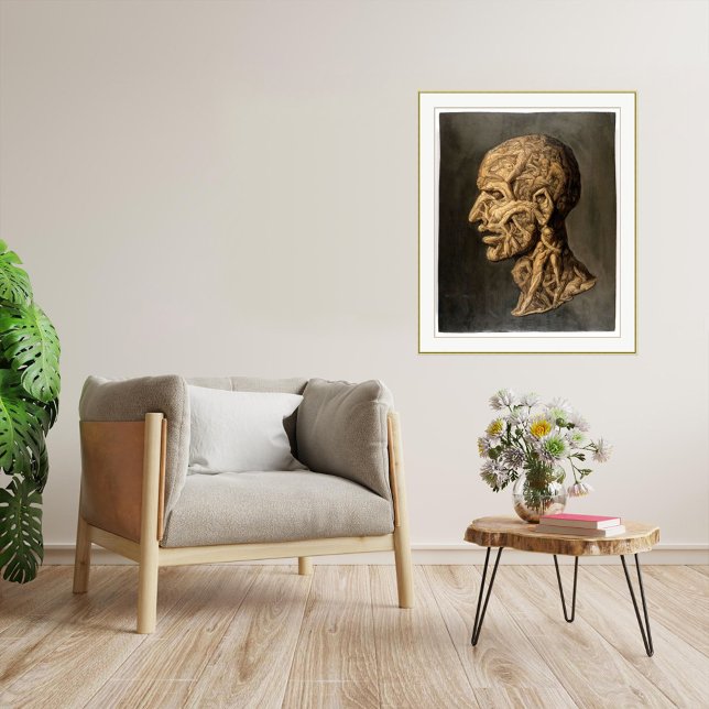 Vintage Testa Anatomica  - Large Art Print (Vintage 'Testa Anatomica'.  Large Art Print)
