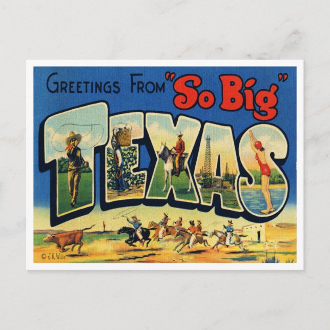 Vintage Texas Announcement Postcard (Front)