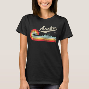 Vintage Texas Austin City Retro Sunset Skyline T-Shirt