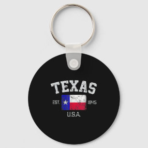 Vintage Texas Austin Est 1845 For Men Women & Key Ring