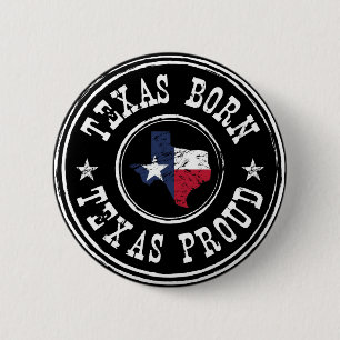 Vintage Texas born - Texas proud 6 Cm Round Badge