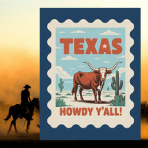 Vintage Texas Classic Cowboy Longhorn