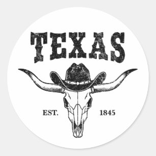 Vintage Texas Classic Round Sticker