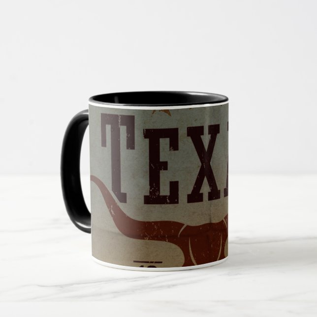Vintage Texas Cowboy Mug (Front Left)