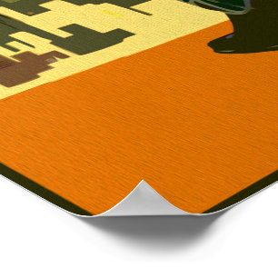 Vintage Texas Cowboy Poster