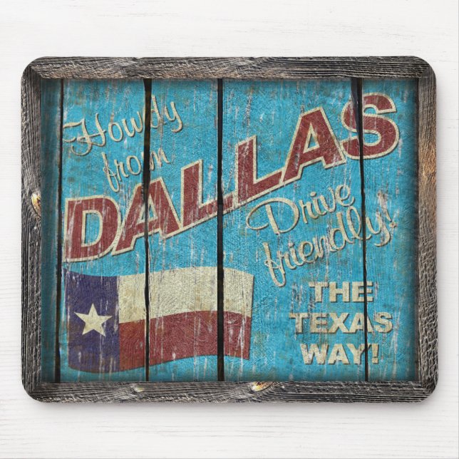 Vintage Texas - DallasMouse Pad Mouse Mat (Front)