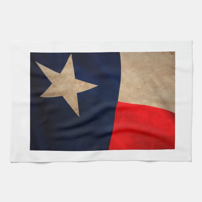 Vintage Texas Flag Tea Towel (Horizontal)